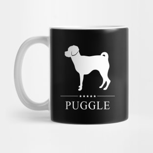 Puggle Dog White Silhouette Mug